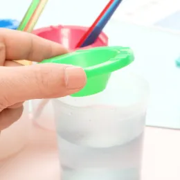 Painted Art Pen Washing Cup Plastic Transparent Multifunctional Pen Washing Bucket Watercolor Paint Painting Pen Washing Cup