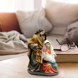Birth Of Jesus Figurines Holy Family Jesus Birth Resin Figure Holy Family Virgin Mary Joseph Baby Jesus Resin Statues Christmas