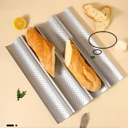 Baget Pan Fransız Ekmek Pişirme Kalıp Bakeware Oluk Dalgaları Kalıp Kek Fırın Pasta Tepsisi Yemekler Pişirme Aksesuarları Tost Makinesi Aracı