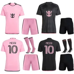 2024 2025 Messis Inters Miamis Football Shirt Men Kid Kit Set Child Boy Soccer Jerseys Top Quality Matuidi Higuain Trapp Pellegrini Pizarro Sergio Uniforms