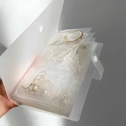 Scatole di gioielli 120 GRUNG Transparent Gioielli di stoccaggio del sacco per polvere Orecchini per la collana di portata portatile