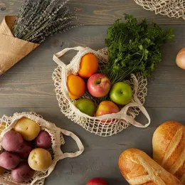 Förvaringspåsar högkvalitativ fruktgrönsakspåse bärbar återanvändbar hopfällbar stormarknadshopping nätmodernät