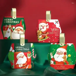 Embrulho de presente 20pcs Santa Carton Boxes Christmas Chocolate Cookies Candy Packaging Year Favors Favors Navidad Box