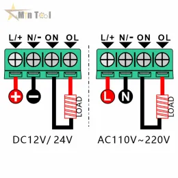 0-999S/MIN/HOUR T2310 디지털 시간 컨트롤러 카운트 다운 타이머 스위치 DC 12V 24V A220VC 110V 지연 타이머 릴레이 전원 공급 장치