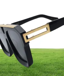 Moda luksusowy projektant 1801 Mascot Pilot Square Okulary przeciwsłoneczne Męskie klasyczne szklanki Trendów w stylu Avantgarde okulary A5044082