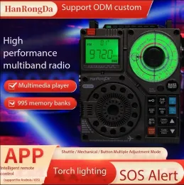 Radio New HRDA320 Grafite Grey Aviation Band Radio Oświetlenie Oświetlenie Outdorek Radio Radio Bluetooth TF Play