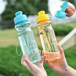 650 мл Transparentportable утечка Shaker Shaker Спортивная бутылка с водой с крышкой для школьного спортзала Travel Girl Boy BPA бесплатно