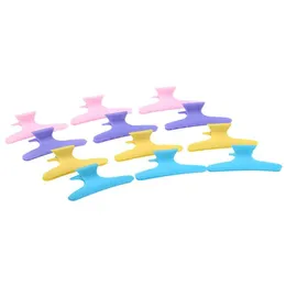 Hårklämmor Hela 12st Fashion Plastic Colorf Hairdress Tool Butterfly Claw Salon Section Clamps Hairpin Styli2319887 Drop Del Otgn5