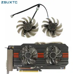 منصات 2PCS/Lot T128010SH DC 12V 0.25A 75mm استبدال ASUS R9 270X HD7850 GTX 660 770 GTX660 Tidirectcu II Card Card 5pin