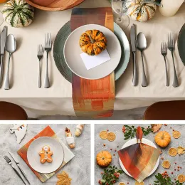 2pcs القماش المناديل البرتقالية الملخص القابل للغسل على طاولة عشاء ناعمة مناديل لزفاف كوكتيل زفاف منديل ديكور المنزل