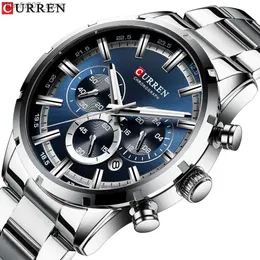 Armbanduhr Relaxo Maskulino Curren Hot Fashion Herren Top Luxury Watch Quartz Watch Mens Waterd Time Code Uhr
