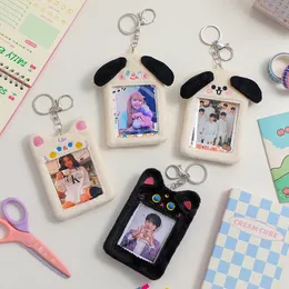 3 Inch Kpop Binder Photocard Holder Keychains Plush Cat Dog Instax Mini Photo Album Live Idol Card Protectors Collect Book Korea