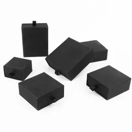 1pcs Black Craft Paper Drawer Diy Jewelry Box Кольцо для кольца колье колье колье для браслета подарки для свадебной вечеринки для свадебного дня рождения