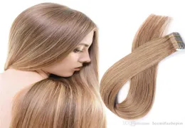 Resika 20pcs lote fita de alta qualidade em extensões de cabelo 1624 polegadas de pele de trama de pele pU 10 cores Fábrica 3975401