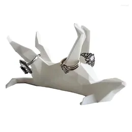 Jewelry Pouches Luxury Adorable Dog Ring Holder Gifts For Women Friends Female Mom Grandma Aunt As Mothers Day White 1 Piece