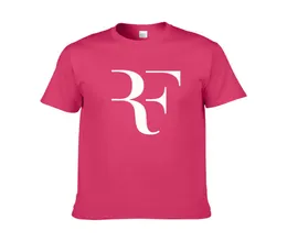 New Roger Federer RF Теннис Tennis T Рубашки мужчины хлопок с коротким рукавом идеальной печать мужская футболка модная мужская спортивная футболка