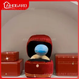 الحيوانات الأصوات الجراء PET PET ألعاب Squeak Plush Toy Puppies Kids Ring Box Box Universal Puppy Toy Pet Accessories Diamond Ring Case