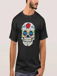 Diamentowy wzór czaszki Men039s drukowana Tshirt wizualna impreza