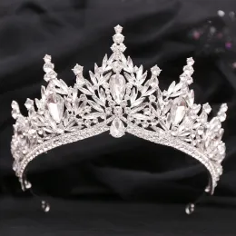 DHgate.com:DIEZI Baroque Tiara for Women, Purple Crystal
