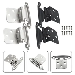 2pcs Kitchen Spring Hinges Hydraulic Buffer Self Closing Hinge For Furniture Cabinet Overlay Self Closing Mount Cupboard Door