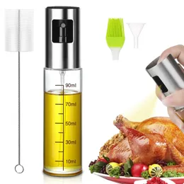 kitchen dispenser BBQ Cookware Tools Kitchen Oil spenser DiSprayer Bottle Pump Spray Oiler Seasoning Condiment 240402