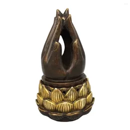 Figurine decorative Collezione cinese Old Copper a mano Buddha a mano censer di alta qualità decorazione artistica domestica artigianato di incenso