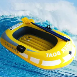 Kayak gonfiabile pieghevole pieghevole portatile in kayak barca da pesca in canoa barca da pesca con doppia paddle in PVC Raft per la deriva all'aperto