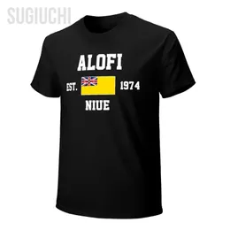 Patriotic Flag Niue EST.1974 Alofi Men Tshirt Tees T-Shirt O-neck T Shirts Women Boys Clothing 100% Cotton