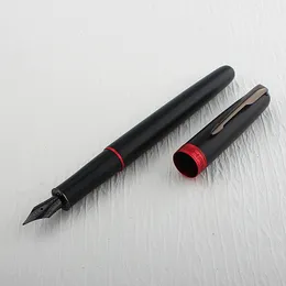 Luxo Jinhao de Luxo 75 Metal Black Red Fountain Pen Escritório Financeiro Escola Estudante Escola Supplência de Canetas de Ink