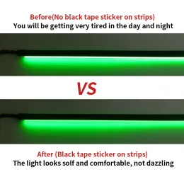 Per strisce acriliche a LED Parte leggera Guida alla retroilluminazione Auto Luci ambientali Fumo Matt Black Tape Adesivo nascosto Ambient Lighting Tape