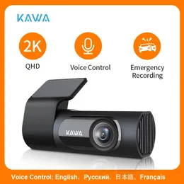 カワ車DVR D6車のためのダッシュカメラ1440pビデオレコーダーen ru fr jp音声コントロール24h駐車モードアプリコントロールナイトビジョン