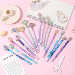 20st/Lot Creative Fairy Gel Pennor Söta 12 Constellations Star Magic Stick Neutral Pen 0.5mm Black Ink Kawaii School Stationery