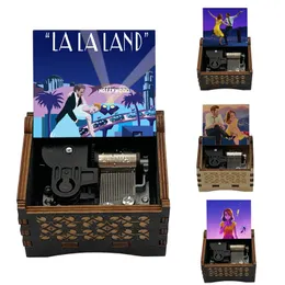 Новый дизайн Black Wooden La La La Land Music Box 18 Note Up Gift Music Город звезды фанаты фильма поклонники сувенира друга День рождения декор