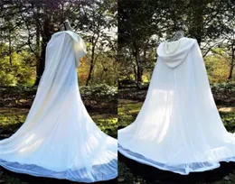 Capas de casamento dos anos 70 Casas Casaco Branco Ivory com capuz Medieval Wrap Bolero Acessórios de noiva Berding Plus Size72092217000386