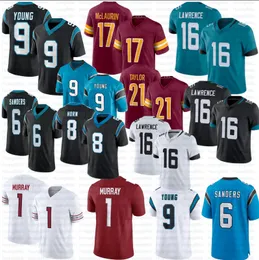 Bryce Young Jaycee Horn Football Jerseys Trevor Lawrence Miles Sanders Kyler Murray Terry McLaurin Sean Taylor Jahan Dotson