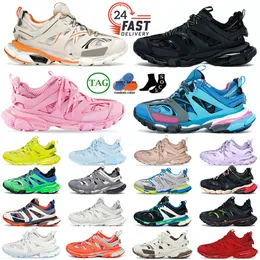 Designer shoes Track Runners 3.0 Sneakers Light Blue White Black Orange Fluo Pink Green Lilac Pink Women's Red Beige Crystal Outsole Men Women Sneaker