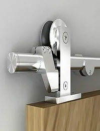 5 pés 6 pés 8 pés estilo europeu Barn Sliding Wood Door Hardware Top Monte Kit de roda de aço inoxidável Kit8580074