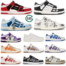 Designer original série de sapatos casuais Skelet Bones Runner Top Low Skell Skeleton feminino e mens de luxo azul vermelho branco preto verde cinza ao ar livre sapatos esportivos