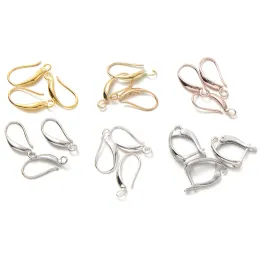 12 pezzi di orecchie placcate Orecchini Orecchini Clasps Cuggi Base Connector Base per la creazione di gioielli Earwire