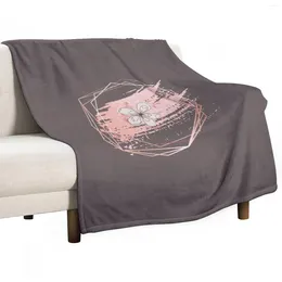 Coperte poligoni con fiore rosa - Ciclo unione usura lanciare pastedettes roomelessici elencali multiuso