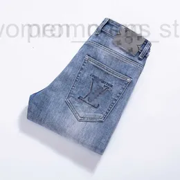 Jeans designer maschile estate nuovo per slim fit ft pantaloni blu alla moda go1x xnjj