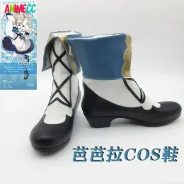 Animecc Game Genshin Impact Barbara Cosplay Shoes Boots Women Girls Halloween Accessory Accept Anpassning