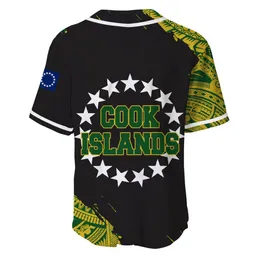 Baseball -Trikot amerikanische Samoa Blue 3D überall über bedruckte Baseball -Trikot -Hemden Hip Hop Tops