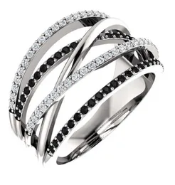 Huitan New Ethnic Style Women Finger Rings с черным каменным микромоторным подарком для женщин модные ювелирные кольца Q8367854