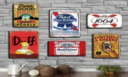 2021 Vintage Beer Poster Metal Tin Sign Retro Corona Wall Sticker Decorative Plaques Shabby Chic Pub Bar Home Decoration Plates SI9451059