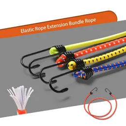 1PCS elástico Bungee Cord Selgage tiras de bagagem Gancho de corda gravata esticada ao ar livre 60/120cm