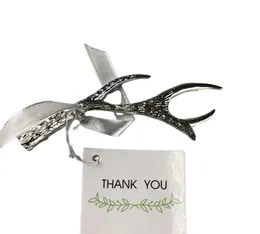 200pcs Bag Parts Silver Antler Bottle Opener Favors for wedding bridal shower guests return gifts7971005