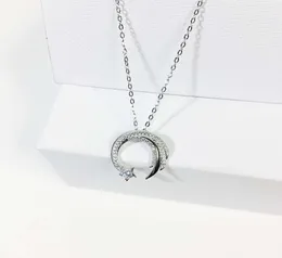 Moon Star 925 Sterling Sier Meteor Garden Slip Falling Microinlaid Chain chain chaingerment necklace necklace sne2951137819