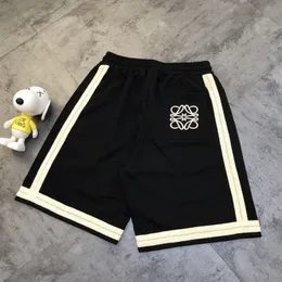 Summer New Stitching Ribbon Striped Simple Sports Casual Shorts Men's Loose European-made Beach Five-point Pants