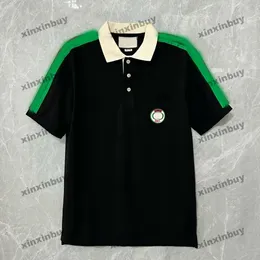 xinxinbuy erkekler tasarımcı tee t shirt 2024 İtalya 1921 Mektup Nakış Pamuk Kısa Kollu Pamuk Kadınlar Gri Siyah Mavi Kayısı M-2XL